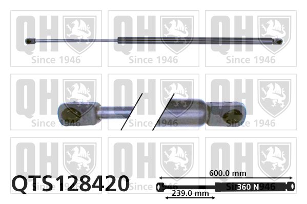 QUINTON HAZELL Газовая пружина, крышка багажник QTS128420